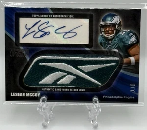 LeSean Shady McCoy 2009 Topps Unique Game-Worn Reebok Patch Logo RPA RC Auto 1/1 - Picture 1 of 4