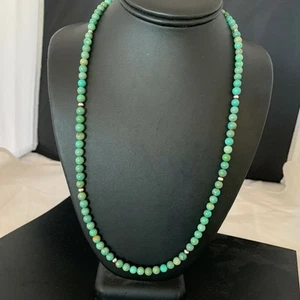 Collar hecho a mano Royston verde turquesa navajo de plata de ley 02212 - Imagen 1 de 10