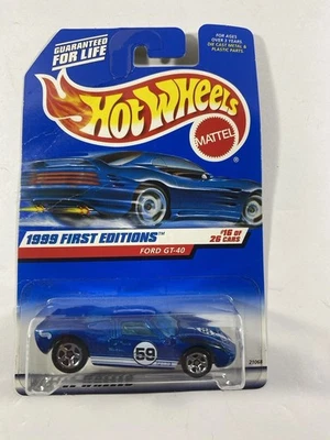 Hot Wheels 1999 FIRST EDITIONS Ford GT-40 #921 (21068)--Brand NEW Damaged Card - Image 1 of 4