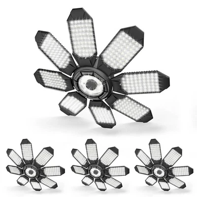 Garage Lighting - 80000LM Super Bright 6500K Garage Lights Ceiling Led w/ 8 D... - Image 1 of 4