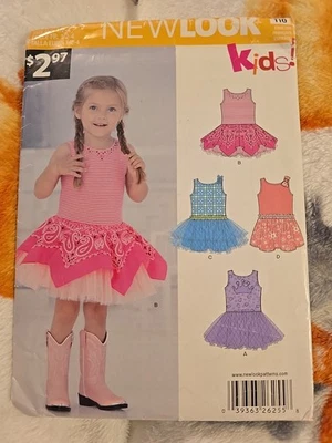 CHILD TODDLER INFANT GIRLS CC NEW LOOK 0955 Sewing Pattern DRESS SIZE 1/2-4 - Image 1 of 2