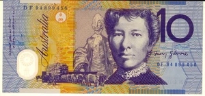 $10 DF94 LAST PREFIX: SUPER SCARCE NOTE in UNC CAT. VALUE $1 100 NO RESERVE - Picture 1 of 3