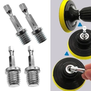 Silver Metal Threaded Adapter Rod M14M10 to 6mm for Electric Drills Set of 4 - Picture 1 of 12