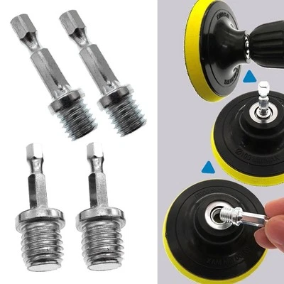 Silver Metal Threaded Adapter Rod M14M10 to 6mm for Electric Drills Set of 4 - Image 1 of 4