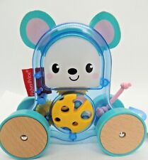 NEW Fisher-Price Rollin’ Surprise Mouse, Push-Along Toy Vehicle for Baby Gears