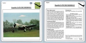 Republic P-47D Thunderbolt - Fighter - Warplanes Collectors Club Card - Picture 1 of 1