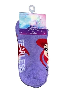 Disney Princess Ariel Girls Shoe Size 7 1/2-3 1/2 No-Shows Socks (1 Pair) - Picture 1 of 3