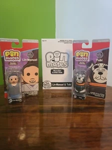 Lin Manuel Miranda & Tobi Tee Rico Wooden Little People Figures On Card Pinmates - Picture 1 of 5