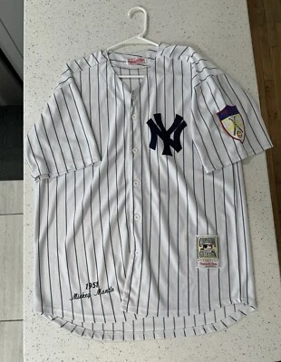Camiseta Mitchell & Ness 1951 Mickey Mantle Cooperstown Yankees para hombre talla 52 Foto 1 de 4