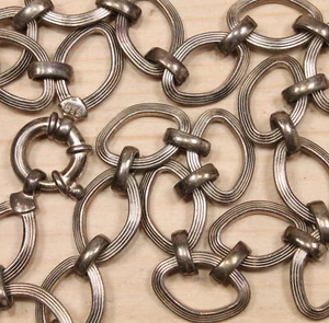 Elegant Milor Italy Sterling Silver Choker Link Necklace X935A - Picture 1 of 2