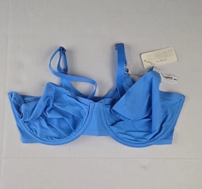 Sujetador Aerie Smoothez Cobertura Completa Malla Sin Forro Azul 32DDD Foto 1 de 4