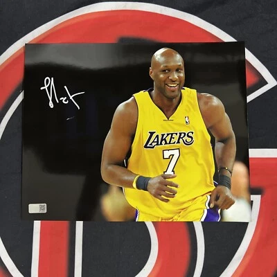 Foto firmada por Lamar Odom de 8x10 autografiada por Los Angeles Lakers Steiner CX CERTIFICADO DE AUTENTICIDAD Foto 1 de 3