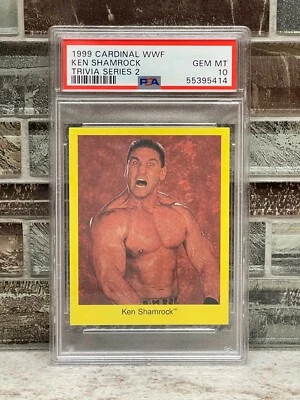 1999 Cardinal WWF KEN SHAMROCK Trivia Series 2 PSA 10 Gem Mint 📈🔥!  - Image 1 of 2
