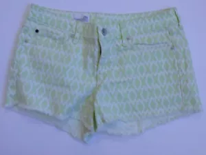 GAP 1969 grün weiß Print Baumwolle Stretch Denim "Summer Cut-Offs" Short Gr. 26R - Bild 1 von 6