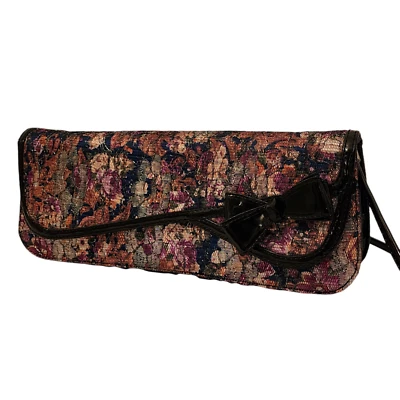 Bolso de Mano J. Renee' Multicolor Floral Tela Metálica y Charol Foto 1 de 4