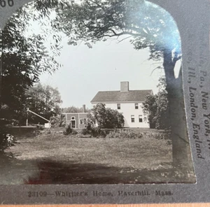 KEYSTONE VIEW COMPANY ESTEREOCARD OF POET WHITTIER'S HOME HAVERHILL - Imagen 1 de 3