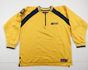 Vintage Beverly Hills Polo Club Sweatshirt Adult Medium Yellow 1/4 Zip Y2K VTG