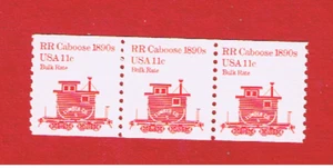 #1905 MNH OG strip of 3 Caboose Free S/H - Picture 1 of 1