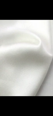5 METRE GOOD QUALITY CREPE BACK SATIN FABRIC 150 CM WIDE IVORY CHEAP ON EBAY fp - Image 1 of 2