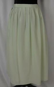 New Don Sayers Women's Skirt Sz 10 Silk Pale Green Stretchy Waist Casual Pleats - Picture 1 of 9