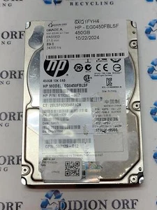 HP  900GB 2.5" SAS HDD 10000 RPM ST9900805SS, GRADE A, SKU 12999 - Picture 1 of 2