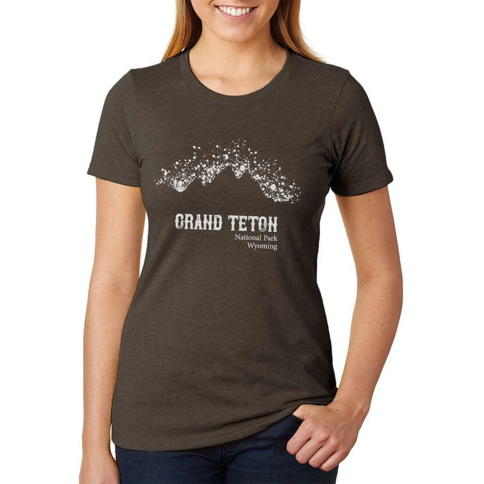 Camiseta Parques Nacionales Grand Teton Mountain Splatter Juniors Mezcla Suave Foto 1 de 1