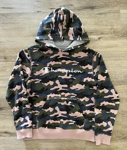 Champion Suéter Juvenil Verde Rosa Camuflaje Sudadera con Capucha Talla L - Imagen 1 de 8