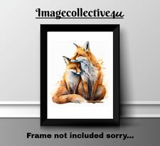 FOX ANIMALS A4 PRINT PICTURE POSTER  WALL ART HOME DECOR UNFRAMED GIFT NEW 