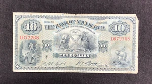 BANKNOTE BANK OF NOVA SCOTIA 1935 10 $ TEN DOLLARS 1672768 HALIFAX - Bild 1 von 8