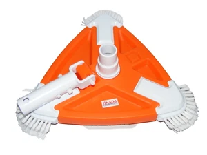 Sinada Poolsauger orange Kopf Dreieck Seitenbürste Universal drehbarer Schlauch - Bild 1 von 6