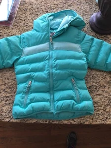 Champion Girls Green  Hooded Winter Puffer Jacket w/Media/Headset Pocket  XS 4-5 - Picture 1 of 4