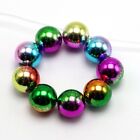 Craft DIY Shiny Two-tone Metallic Colour Acrylic Christmas Round Beads 6mm-10mm