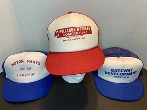 3 Vintage Trucker Style Caps von Alabama Businesses  - Bild 1 von 7