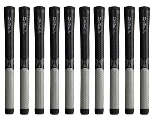 Set of 10 Winn Dri-tac LT (less Taper) Golf Grip Midsize 6LTDT-BKG - Picture 1 of 5
