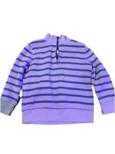 Boy's Old Navy 4T Long Sleeve 1/4 Zip Grey Green Striped Sweater Winter - Picture 1 of 18
