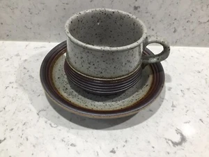 Tazza da tè e piattino Purbeck Pottery Portland C anni '70 - Foto 1 di 7