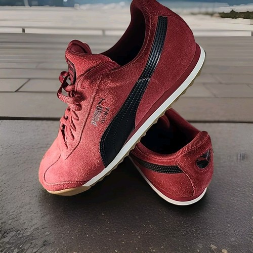 Puma Roma Classic 35959905 Sneaker Uomo Rosso Borgogna Nero Scamosciato Taglia 10 5 EU 44