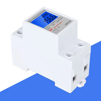 LCD Wechselstromzähler Stromzähler Geeicht Für DIN Hutschiene 5 (80)A 230V