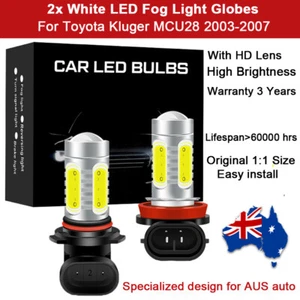 For Toyota Kluger MCU28 2003-2007 2x Fog Light Globes 8000LM White LED Bulb 12V - Picture 1 of 12