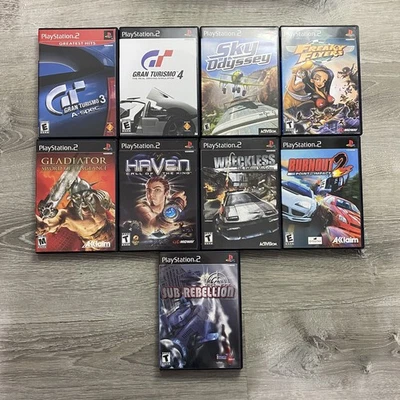 Playstation 2 PS2 Lote de 9 Juegos Paquete, Gran Turismo 3 y 4, Burnout 2🔥🔥🔥 Foto 1 de 4