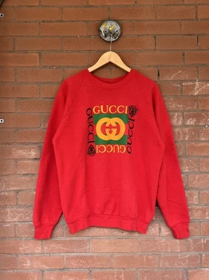 Sudadera De Colección Gucci Años 90 Fruit Of The Loom Gráfica Negra Cuello Redondo Negra XL Foto 1 de 4