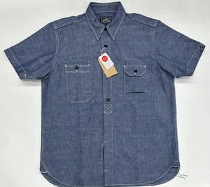 Studio D'Artisan Chambray Short Sleeve Shirt with Tag [BL/Size42/NM] LTD From JP - Picture 1 of 12