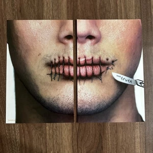 2004 Seek Truth Print Ad Anti Tobacco Mouth Stitched Shut PSA Youth Campaign - Bild 1 von 2