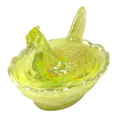 Chick on Nest 2,5 дюйма Boyd стеклянный соляной вазелин лимонный брызги карнавал СВЕТИТСЯ  - Изображение 1 из 4