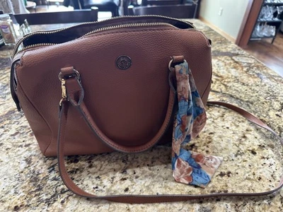 Bolso de Mano Anne Klein Estilo Drew Polvoriento Coñac Bronceado Cruzado Correa/Mango Foto 1 de 4