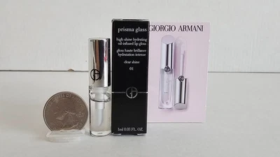 Giorgio Armani Prisma Glass Lip Gloss  #01 Clear Shine 1ml Travel Size NIB - Image 1 of 4