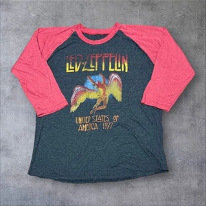Led Zeppelin Herren 3/4 Arm Ragland Rock N Roll Shirt / Gr: L - Bild 1 von 4