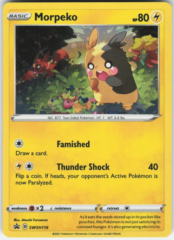 Morpeko Promo SWSH: Sword & Shield Promo Cards SWSH116 LP - Image 1 of 2
