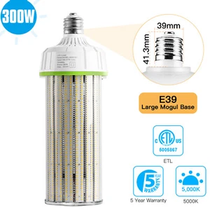 300W LED Corn Lights Bulb E39 Large Mogul Base 5000K Indoor Garage Shop Lamp UL - Picture 1 of 12