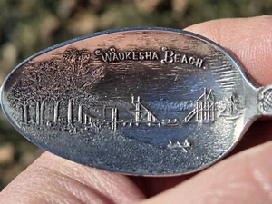 Vintage Possibly Antique Waukesha Beach Pewaukee, WI SMCO Sterling Silver Spoon - Picture 1 of 24